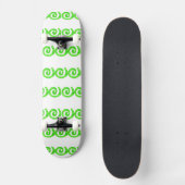 Skateboard Spiritueux vert brillant motif sur blanc (Recto)