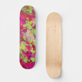 Skateboard Splash Grunge Rose Néon Vert (Recto)