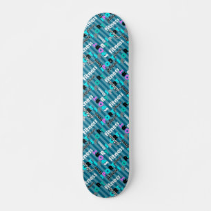 Skateboard sport fitness texte clair motif pour sportswear