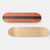 Skateboard Sportif Vibrant Orange Stripes Carbone Fibre Style (Horz)