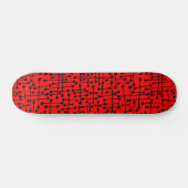 Skateboard Spots connectés - Noir sur Rouge (Horz)