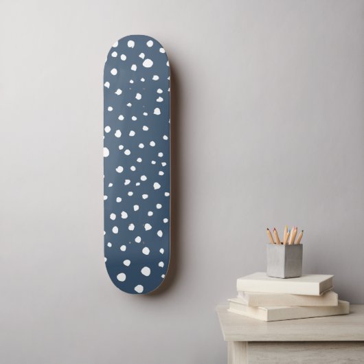 Skateboard Spots Dalmatiens Bleus Marine, Points Dalmatiens, (Art mural)
