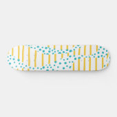 Skateboard Spots et bandes 2 en Turquoise, Jaune et Blanc (Horz)