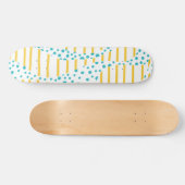Skateboard Spots et bandes 2 en Turquoise, Jaune et Blanc (Horz)