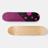 Skateboard Spots et rayures en Magenta et noir (Horz)