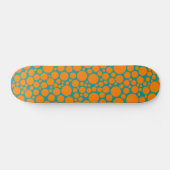 Skateboard Spotty - Orange en Turquoise (Horz)