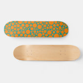 Skateboard Spotty - Orange en Turquoise (Horz)