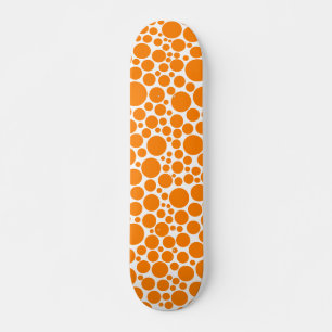 Skateboard Spotty - Orange sur blanc