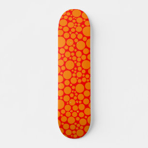 Skateboard Spotty - Orange sur rouge