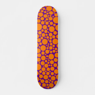 Skateboard Spotty - Orange sur Violet