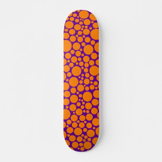 Skateboard Spotty - Orange sur Violet (Devant)