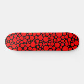 Skateboard Spotty - Rouge sur Noir (Horz)