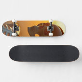 Skateboard squelette avec casque audio (Horz)