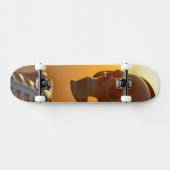 Skateboard squelette avec casque audio (Horz)