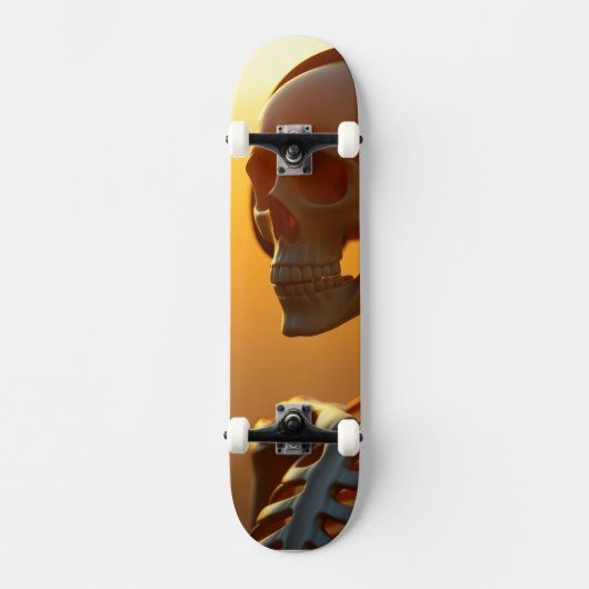 Skateboard squelette avec casque audio (Recto)