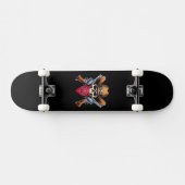 Skateboard Squelette Cowboy Gunslinger (Horz)