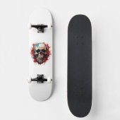 Skateboard Squelette crâne cool (Recto)