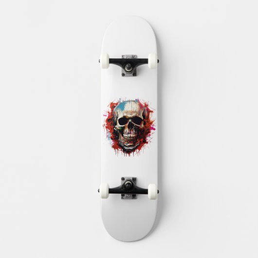 Skateboard Squelette crâne cool (Recto)
