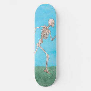 Skateboard Squelette drôle en train de courir
