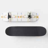 Skateboard Squelette humain heureux (Horz)