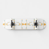 Skateboard Squelette humain heureux (Horz)