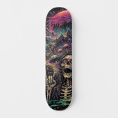 Skateboard Squelette psychédélique unisexe (Recto)