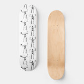 Skateboard Squelettes d'Halloween, des friandises ou un sort, (Recto)