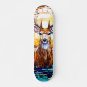 Skateboard Stained Glass Deer (Devant)