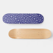 Skateboard Star Wheel Abstrait - Marine en blanc (Horz)