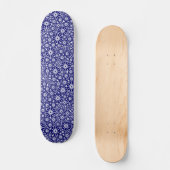 Skateboard Star Wheel Abstrait - Marine en blanc (Recto)