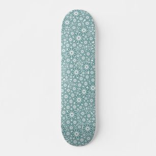 Skateboard Star Wheel Abstrait - Ocean Green on White