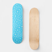 Skateboard Star Wheel Abstrait - Sky Blue en blanc (Recto)