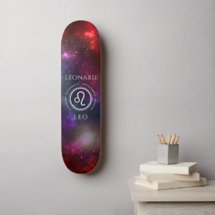 Skateboard Starfield Leo Lion Western Zodiac