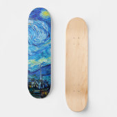 Skateboard Starry Nigh Van Gogh Peinture art dynamique (Recto)