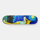 Skateboard Starry Night Fox (Horz)