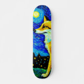 Skateboard Starry Night Fox (Devant)