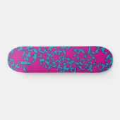 Skateboard Stars, Stars, Stars in Turquoise and Hot Pink (Horz)