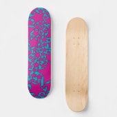 Skateboard Stars, Stars, Stars in Turquoise and Hot Pink (Recto)