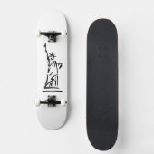 Skateboard Statue de la Liberté Bleue (Recto)
