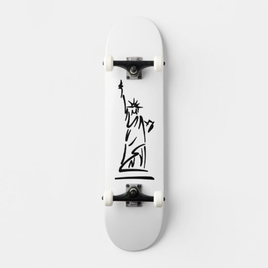 Skateboard Statue de la Liberté Bleue (Recto)