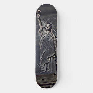 Skateboard Statue de la peinture de liberté