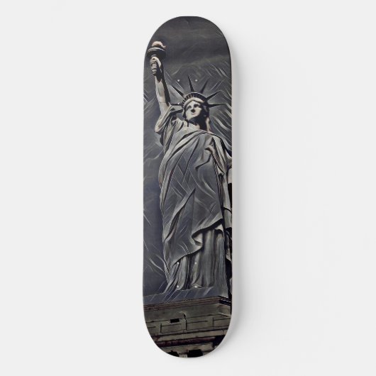 Skateboard Statue de la peinture de liberté (Recto)