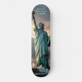 Skateboard Statue of Liberty 1776–2026 Freedom Skate Art (Recto)