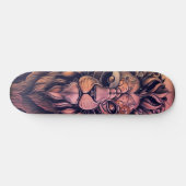 Skateboard Steampunk Couleur Gradient Lion Rustique (Horz)