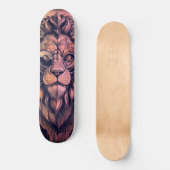 Skateboard Steampunk Couleur Gradient Lion Rustique (Recto)