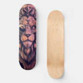 Skateboard Steampunk Couleur Gradient Lion Rustique (Recto)