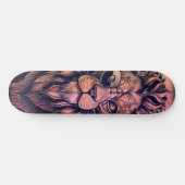 Skateboard Steampunk Couleur Gradient Lion Rustique (Horz)