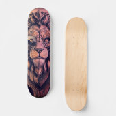 Skateboard Steampunk Couleur Gradient Lion Rustique (Recto)