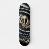 Skateboard Steampunk Dragon Eye Closeup Ai Art (Devant)