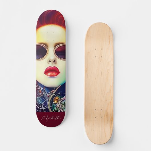 Skateboard Steampunk Mode Diva Girl (Recto)